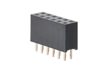 ナイロン ピンヘッダー FSS-42035(T〇) ソケット(角)2.54mmピッチ ストレート(2列) 接続側0.64mmピン
